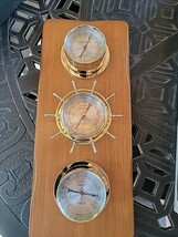 Vintage  Springfield 3 Gauge Weather Station Humidity Temperature Barome... - $893.33 MXN