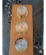 Vintage  Springfield 3 Gauge Weather Station Humidity Temperature Barome... - $893.96 MXN
