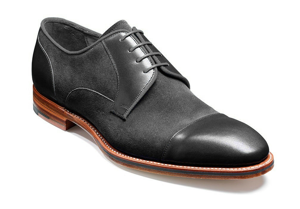 Men Black Suede Rounded Cap Toe Matching Sole Real Leather Lace Up Shoes US 7-16