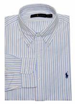 Polo Ralph Lauren - Men&#39;s Pony Logo Striped Dress Shirt  - Size 15 - Whi... - £39.36 GBP