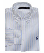 Polo Ralph Lauren - Men&#39;s Pony Logo Striped Dress Shirt  - Size 15 - Whi... - £39.29 GBP