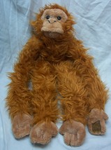 Ganz FUZZY BROWN LONG LEGGED MONKEY 16&quot; Plush Stuffed Animal Toy - $14.85