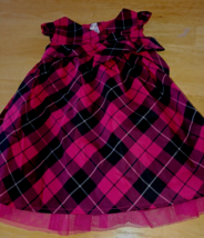 OLD NAVY INFANT GIRL&#39;S  SLEEVELESS PLAID DRESS-18/24 MO-NWOT-POLY/LINED-... - £6.07 GBP