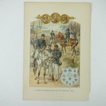 Chromolith Book Plate US Civil War Federal Uniforms H.A. Ogden Antique 1... - $39.99