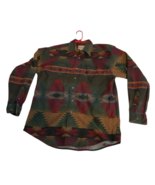 Vintage Woolrich Shirt Mens Large Aztec Southwestern Button Up Made USA 90s - $93.25 CAD