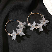 Temperament Long Multi-layer Crystal Petal Earrings - $5.60+