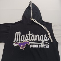 Mustangs Sunrise Mountain Men's Black/White Hoodie Graphic Sweatshirt Size Small image 12