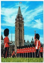 Postcard Changing Guard Parliament Hill Peace Tower Ottawa Ontario - £2.32 GBP