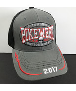 Bike WEEK 2017 Daytona Beach 76th Annual Ball Cap Hat Black &amp; Gray Embro... - €10,98 EUR