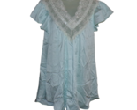 NWT Vintage LILY OF FRANCE Sleepwear Aqua Blue Silky Polyester Nightgown... - $18.32