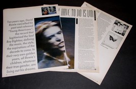 David Bowie The Face Magazine Photo Article Vintage 1985 Freddie Mercury Solo - $19.99