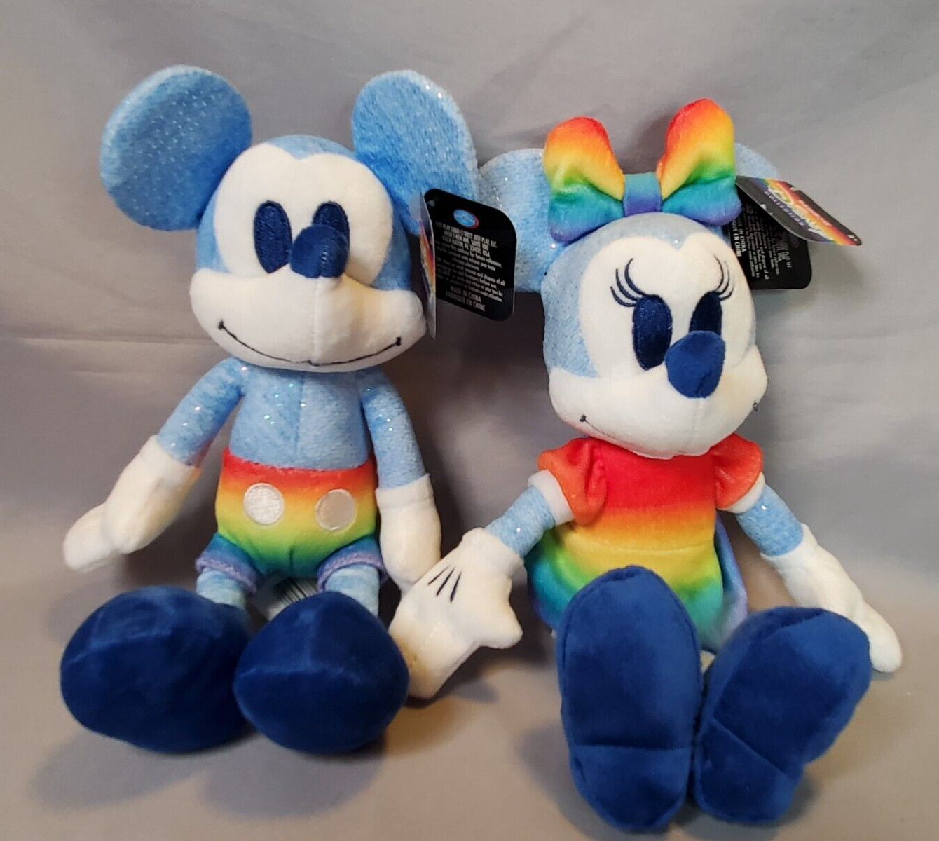 Primary image for Disney Mickey Minnie Mouse Plush Doll Rainbow Collection  9” Pride Soft Toy Set