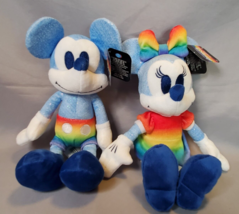 Disney Mickey Minnie Mouse Plush Doll Rainbow Collection  9” Pride Soft ... - £23.22 GBP