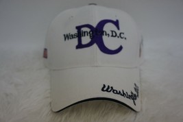 N&amp;T Washington DC Cap Hat Embroidered Hook Latch Adjustable White Purple... - $9.11