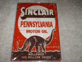 New &quot;Sinclair PENNSYLVANIA MOTOR OIL&quot; Tin Metal Sign 8&quot; X 12&quot; - £19.91 GBP