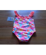 Size 0-3 Months Healthtex Peach Smoothie Flamingo Swimsuit Swim Suit One... - £11.15 GBP