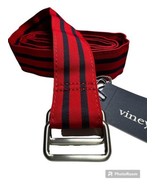Vineyard Vines Men’s Double Stripe D-Ring Belt.Red.SZ.L.NWT - £35.82 GBP
