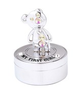 Chrome Plated Mini Silver Teddy Bear Keepsake Box Decorative tabletop by... - $33.94 CAD
