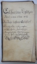 1838 Antique Leather Pa German Bible Gesangbuch Fraktur Folk Art Spangler - £176.14 GBP