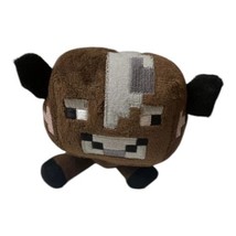 2014 Minecraft Cow Plush Toy Mojang 6&quot; Jazwares Soft Brown Plush Toy - £9.70 GBP