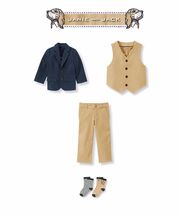 Janie and Jack Boys "Countryside Classic"Vest/pant/jacket suit 4 Pc Set ... - $158.40