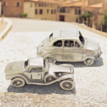 Vintage Italiano Fatto a Mano Originale Argento Fiat 500 e Auto Miniature - £48.38 GBP