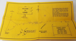 Lead South Dakota 1980 Brochure Map Business Listings Fold Out Largest G... - $15.15
