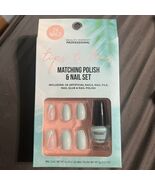 NEW in BOX Tips to Toes Baby Blue GLUE ON FINGERNAILS with MATCHING TOE ... - $10.88