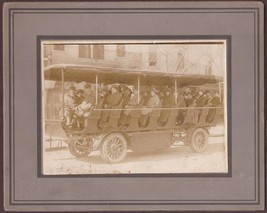 Washington D.C. Sight Seeing Tour Bus Cabinet Photo ca. 1917-1918 - £35.00 GBP