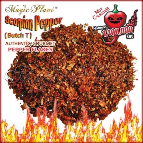 Scorpion Pepper Flakes 1kg (2.2lb) | Crushed Scorpion Butch T Peppers - $98.95