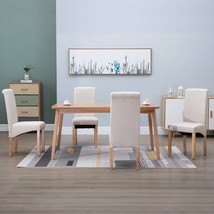 vidaXL Cream Fabric Dining Chair Set (4-Pc), Ergonomic & Comfortable - $431.49 CAD
