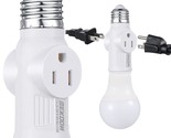 3 Prong Light Socket Adapter, E26 Light Bulb Outlet Adapter, Polarized L... - £11.96 GBP