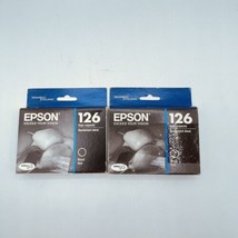 2 Genuine Epson 126 High Capacity Black Ink Cartridges Free Ship *Read* - £15.63 GBP