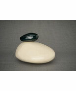 Handmade Cremation Urn for Ashes &quot;Stone&quot; - Large | Transparent | Ceramic - $553.48 CAD+