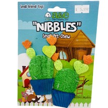 AE Cage Company Nibbles Potted Cactus Loofah Chew Toys Small Pet - 2 Cou... - £3.94 GBP