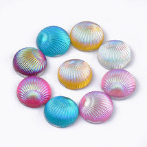 10 Seashell Cabochons Domed Flat Backs Assorted Lot Flatbacks Set 10mm Mix - £3.44 GBP