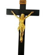 18” Walnut Crucifix – RH Crosses Gold Jesus Wall Cross – Christ Our King - $1,686.95 MXN