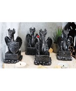 Ebros Medieval Inspirations Guardian Dragons W/ Shield Sword Staff And S... - $684.47 MXN