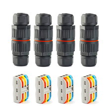 Upgraded 4 Pack Junction Box Outdoor Waterproof IP68, 3 Pole Wire Connector, Ext - £25.90 GBP