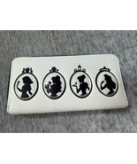 Loungefly x Disney Princess Silhouette Quilted Zip-Around Wallet Bow Bla... - $24.74
