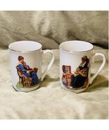 Vintage Pair of Authentic Norman Rockwell Museum Collector&#39;s Coffee Cups... - $395.00 MXN