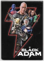 Black Adam Movie Main Cast In Red Bolt Image Refrigerator Magnet NEW UNUSED - £3.19 GBP