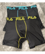 FILA Men&#39;s Underwear low Rise Trunk Boxer&#39;s Size Medium Pack of 2 - £11.73 GBP