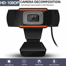 Wide angle USB Webcam Camera with mic for HP Dell Toshiba sony Acer computer PC - £29.02 GBP