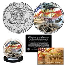 WAR IN AFGHANISTAN Longest War in US History 2001-2021 JFK Half Dollar U... - $12.16