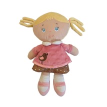 Kids Preferred Baby Doll Plush Stuffed Toy Blonde Pink 11" Blue Eyes Soft - $14.84