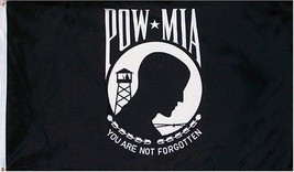 3x5 Pow Mia Prisoner of War POWMIA Flag 3&#39;x5&#39; Banner grommets Super Polyester - £13.58 GBP