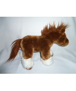 TY Beanie Buddy Clysdale Horse HOOFER 11&quot; x 13&quot; Plush Brown/White - £11.60 GBP