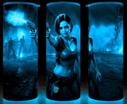 Glow in the Dark Resident Evil 3 Jill Valentine in Racoon City Cup Mug Tumbler - £17.86 GBP