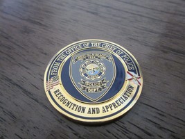 West Palm Beach Police Department Florida Chief Of Police Challenge Coin #148S - £35.55 GBP